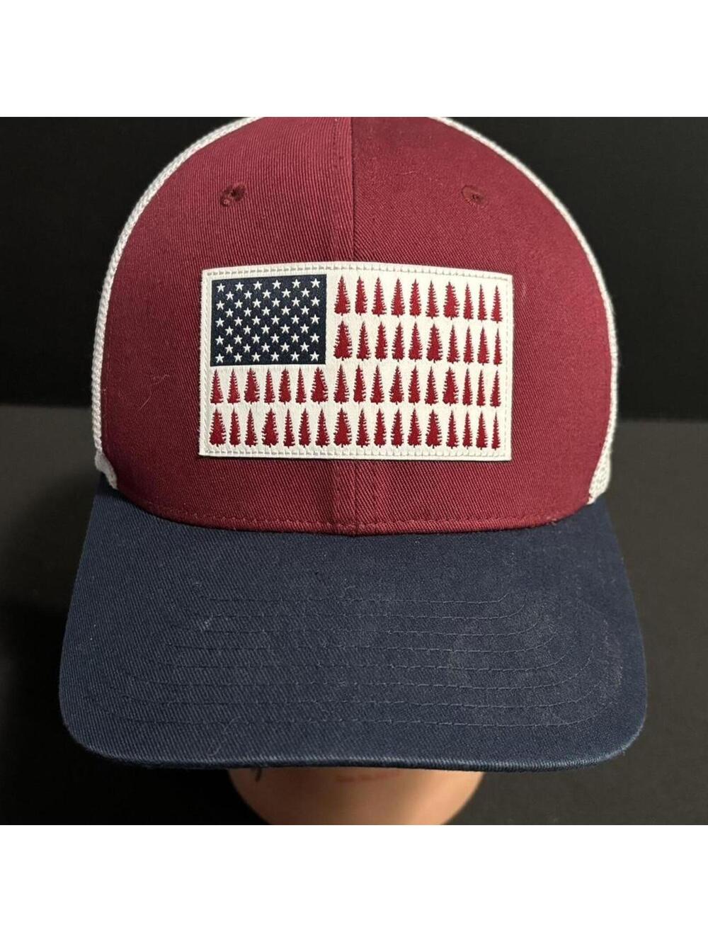 Columbia American Flag Trees Trucker Hat L/XL